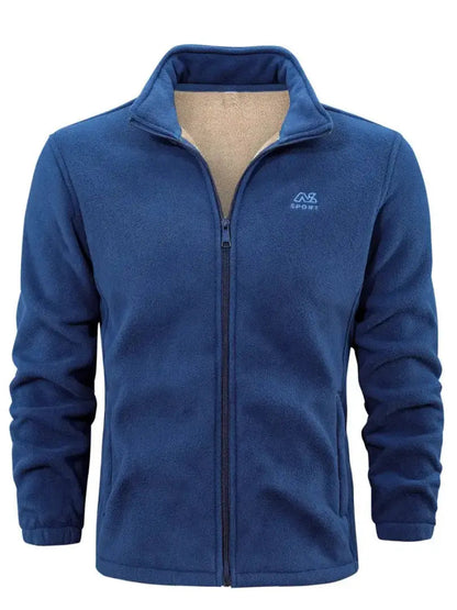 Leif - Myk fleecejakke med ståkrage og glidelås