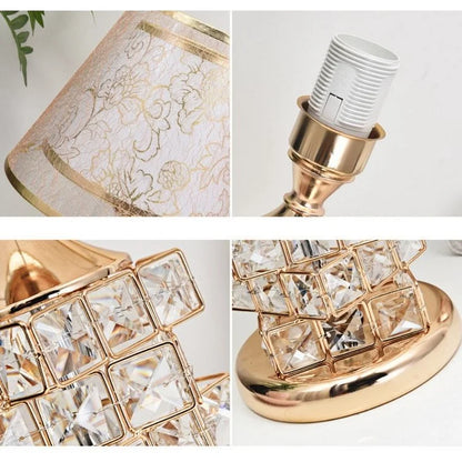 CrystalShine - Elegant LED-lampe i gullkrystall for stilfull belysning