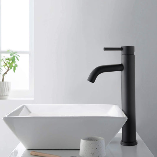 AquaEdge - elegant svart enkeltbatteri for moderne baderom