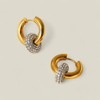 Sara - Elegant Geometrisk Øredobber med Slående Design-4