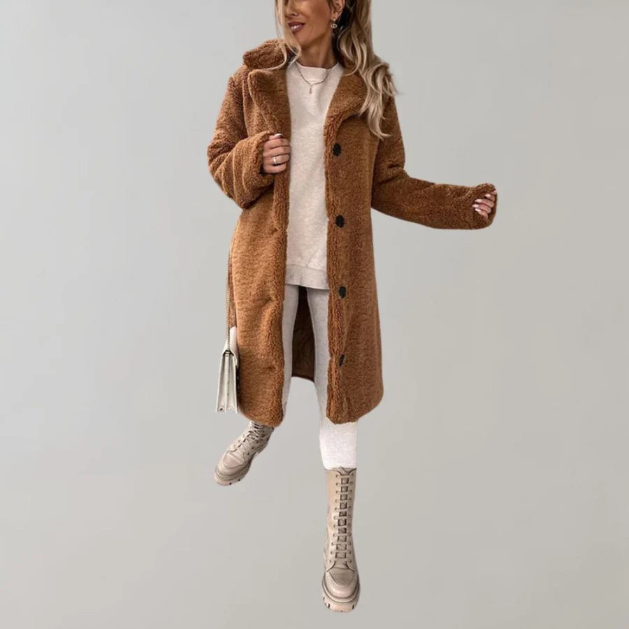 Aurora - Lang myk bamsekåpe for trendy vintervarme og stil