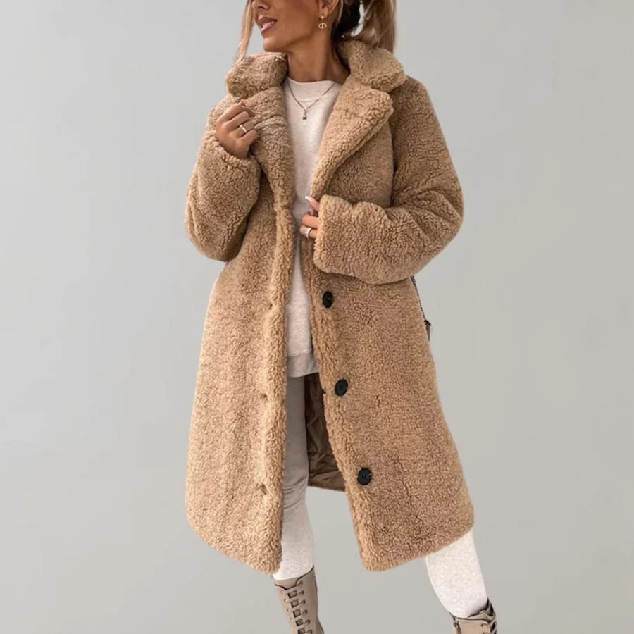 Aurora - Lang myk bamsekåpe for trendy vintervarme og stil