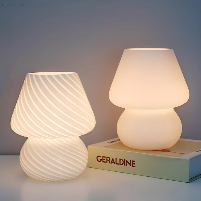 MushGlow - Moderne soppbordlampe med myk LED-atmosfære