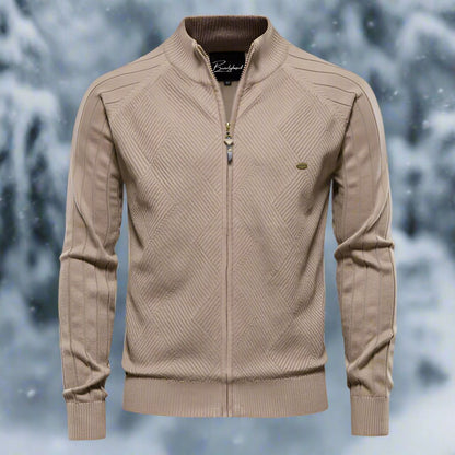 Liam – Sporty Jakke med Glidelås med Ribbestrikkede Mansjetter