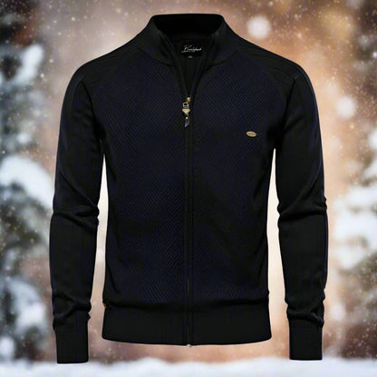 Liam – Sporty Jakke med Glidelås med Ribbestrikkede Mansjetter