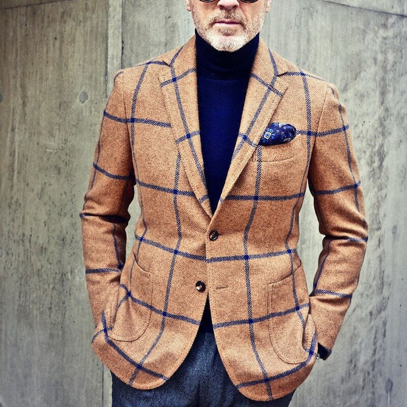William - Klassisk rutete blazer med skreddersydd passform