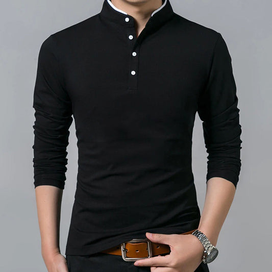 Mason - Modern sweatshirt med knappestolpe og slim passform