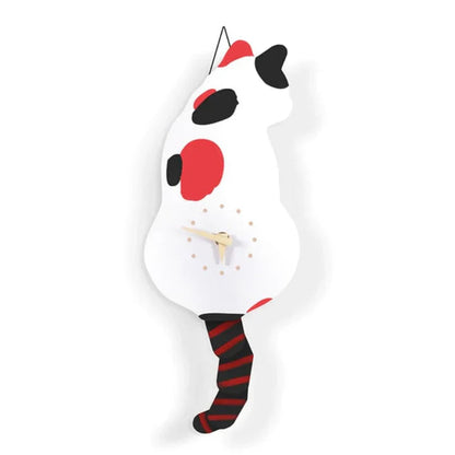 MeowMotion – Stille veggklokke med kattesilhuett og bevegelig halefunksjon