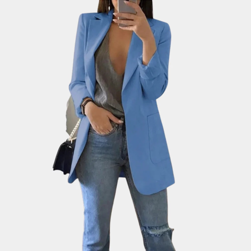 Emilie - Casual lang blazer for kvinner Stilig og komfortabel