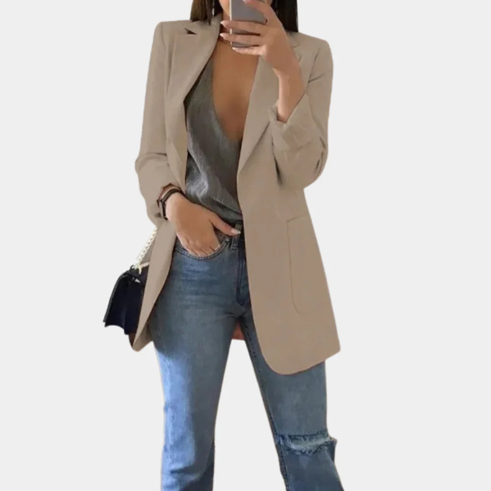 Emilie - Casual lang blazer for kvinner Stilig og komfortabel