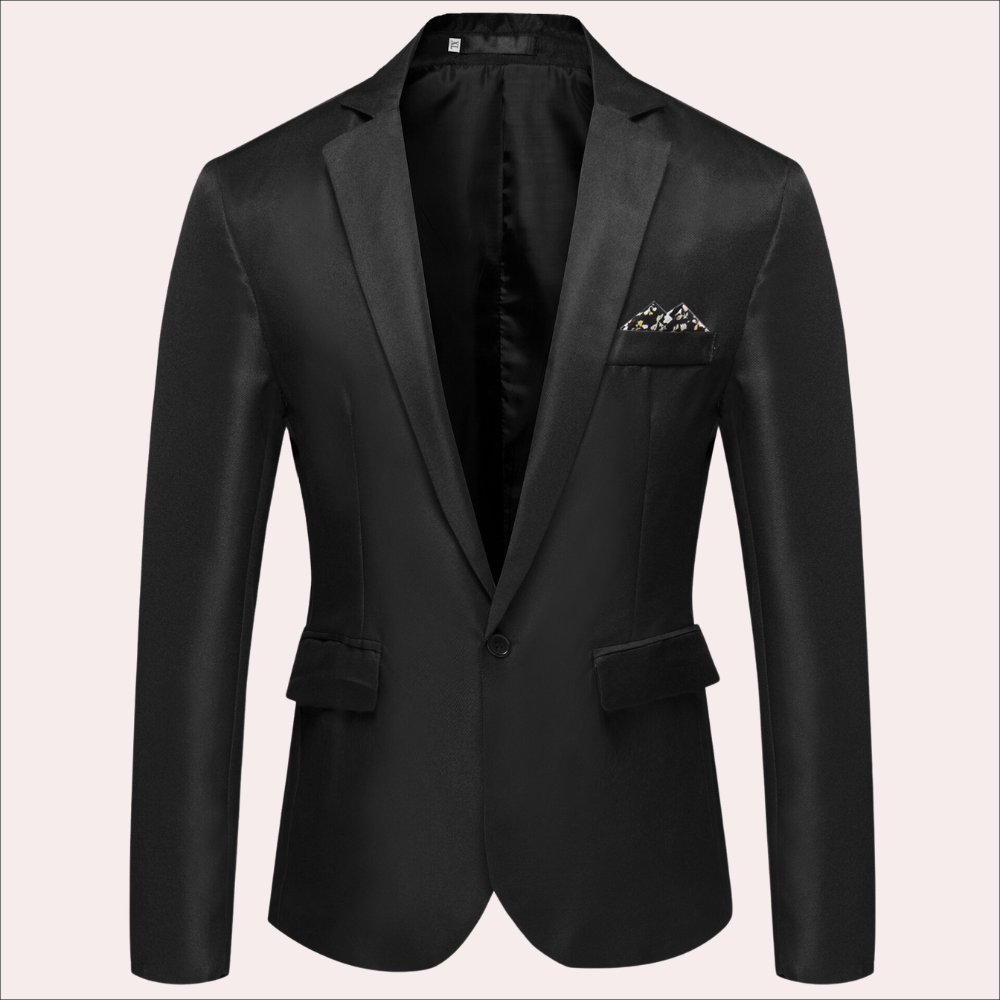 Dominic – Blazer med Enkeltknapplukking med Klafflommer