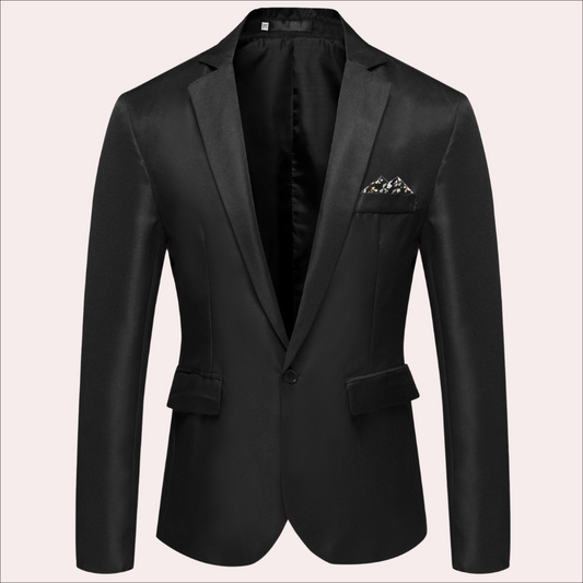 Dominic – Blazer med Enkeltknapplukking med Klafflommer