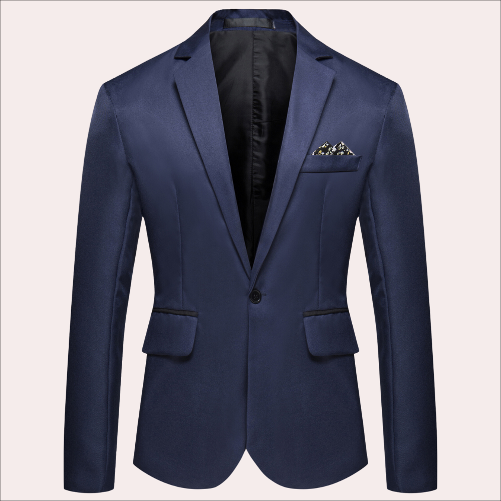Dominic – Blazer med Enkeltknapplukking med Klafflommer