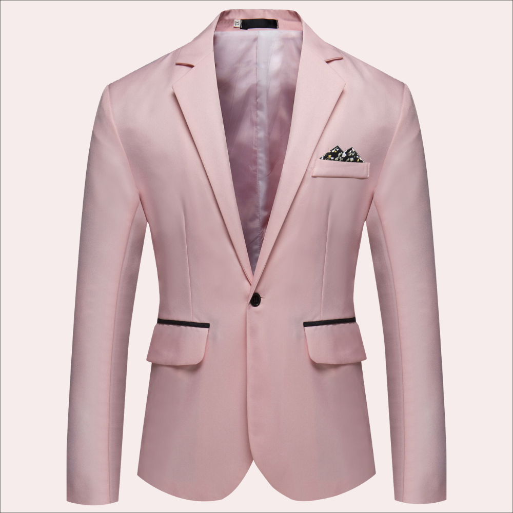 Dominic – Blazer med Enkeltknapplukking med Klafflommer