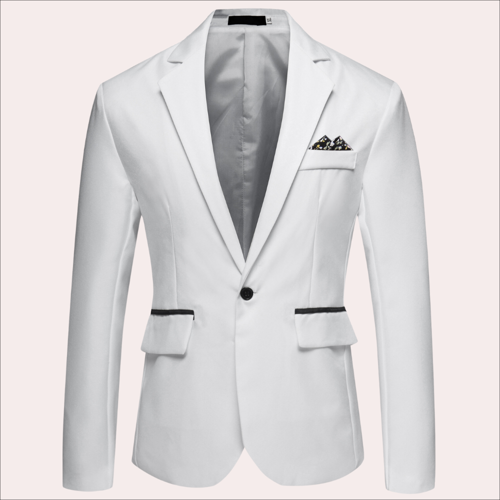 Dominic – Blazer med Enkeltknapplukking med Klafflommer