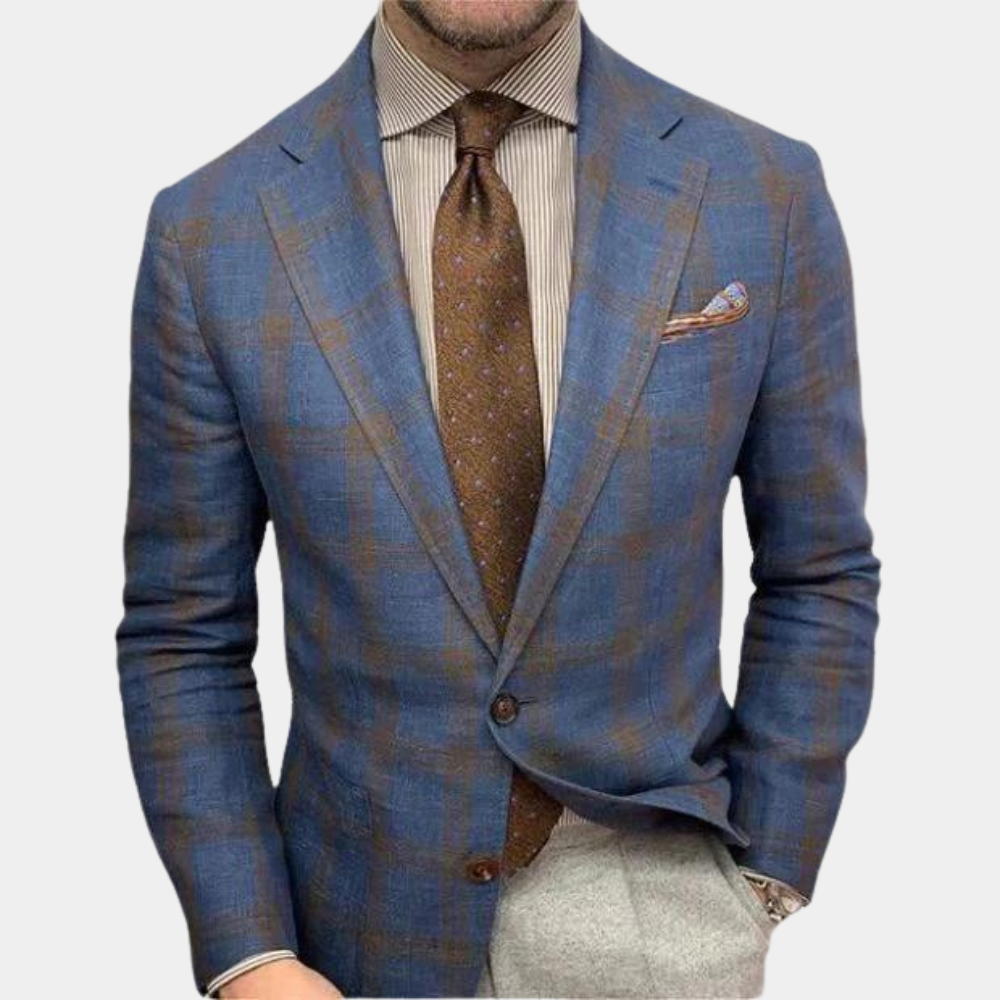 Everett – Klassisk Hakk Revers Blazer med Lange Ermer