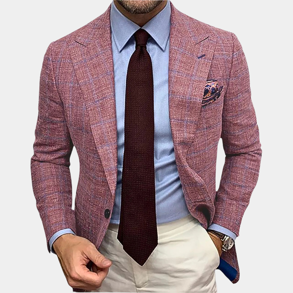 Everett – Klassisk Hakk Revers Blazer med Lange Ermer