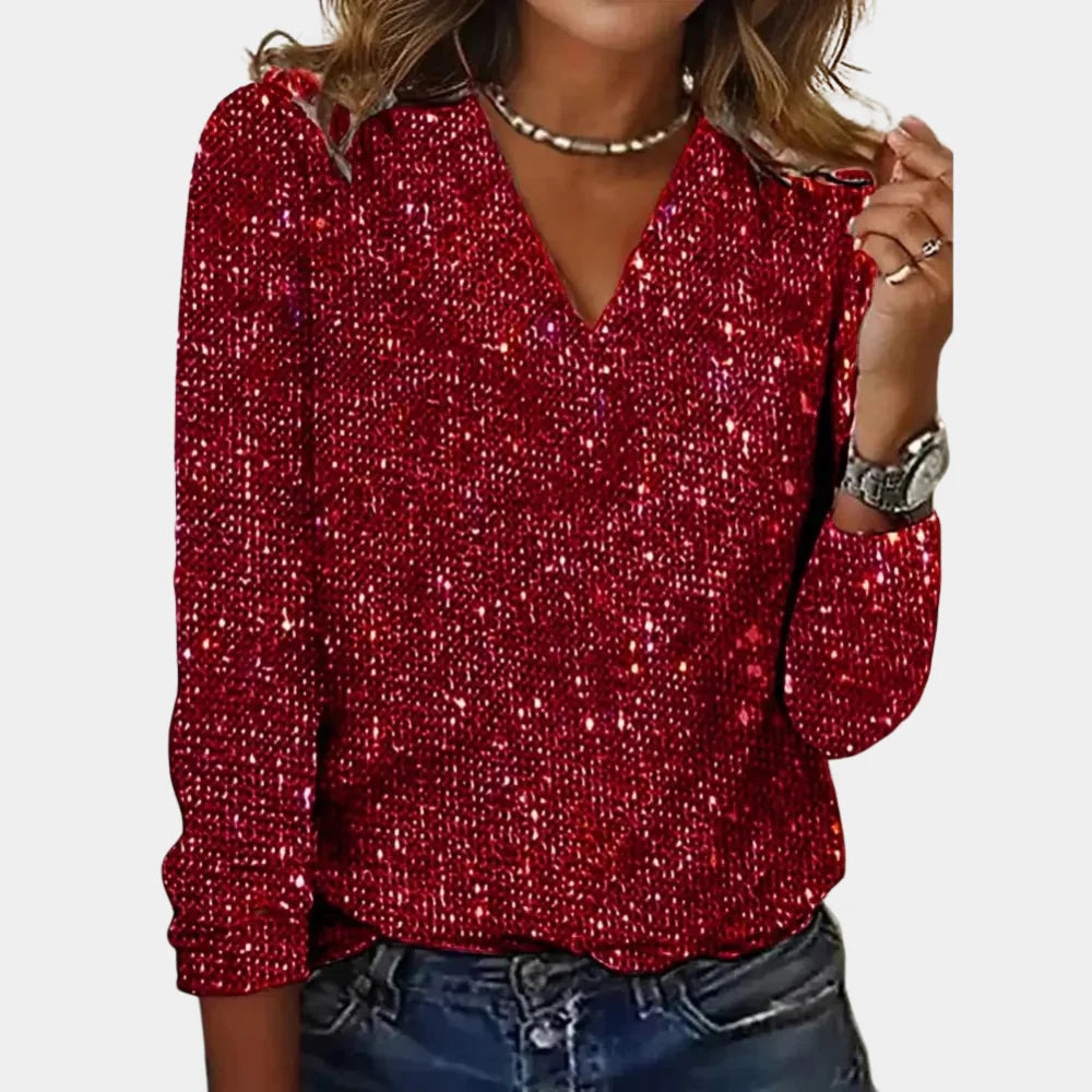 Linnea - Sparkling Glittertopp For Kvinner