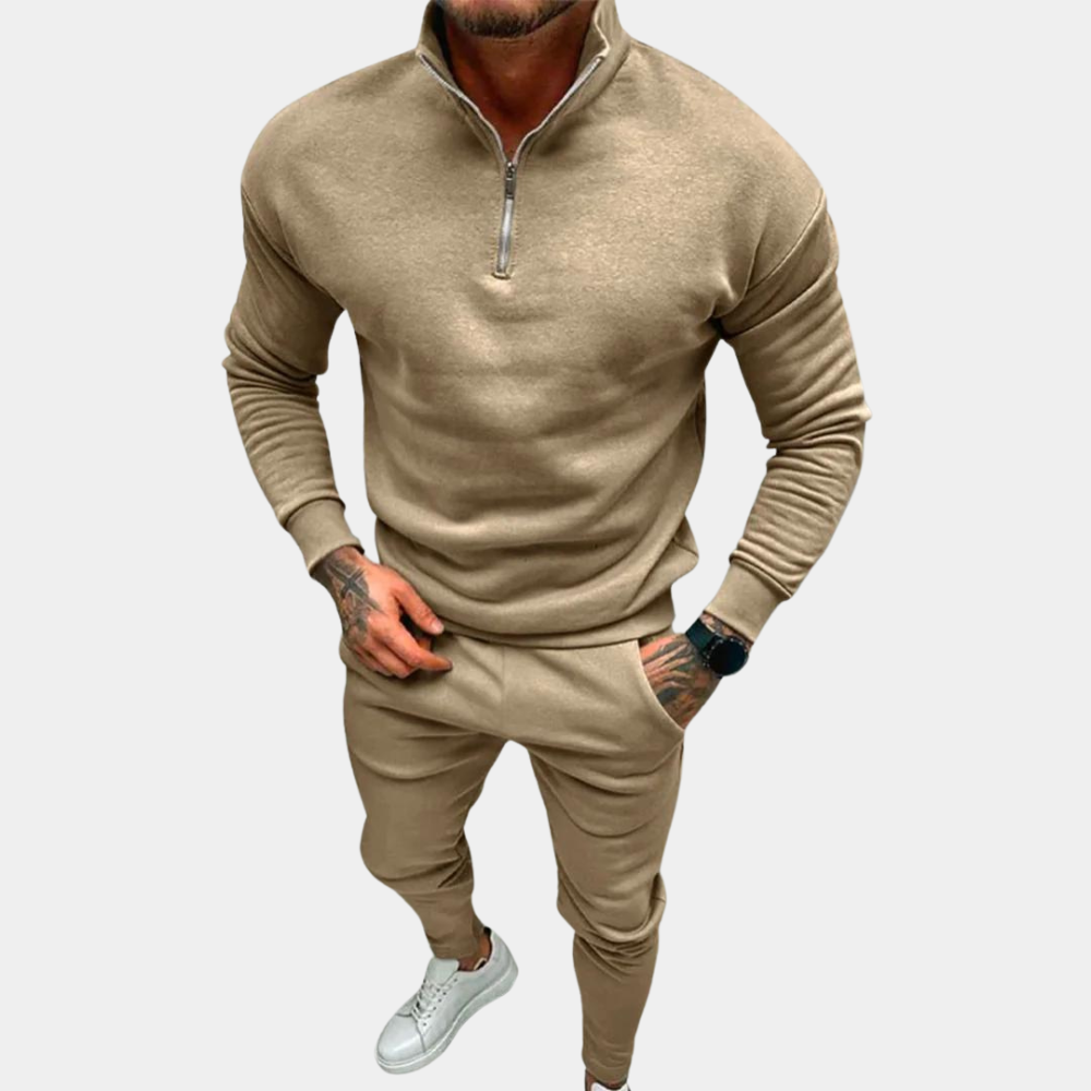 Archer - Stilig todelt joggedress med overdel med kvart glidelås og avsmalnende bukser