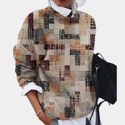 Sophia - Trendy genser med fargerik tekstur