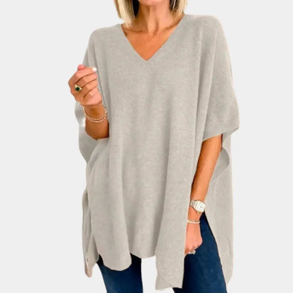 Madison - Flytende cardigan i ponchostil med V-hals
