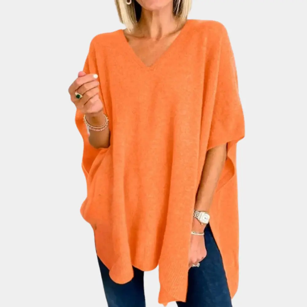 Madison - Flytende cardigan i ponchostil med V-hals