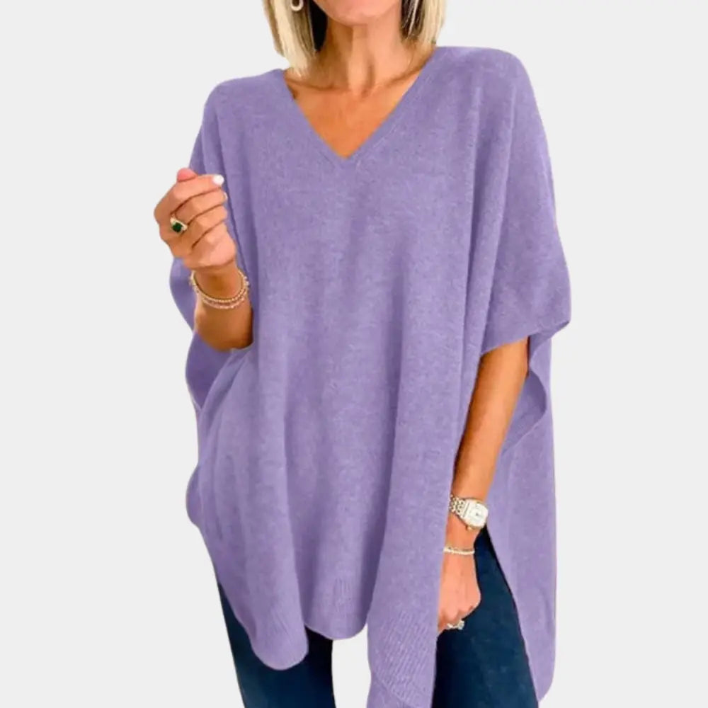 Madison - Flytende cardigan i ponchostil med V-hals