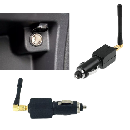 StealthPlug – Kompakt sylindrisk plug-in-enhet med LED-ring for biluttak