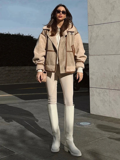 Juno - Komfortabel langermet fuskepelsjakke