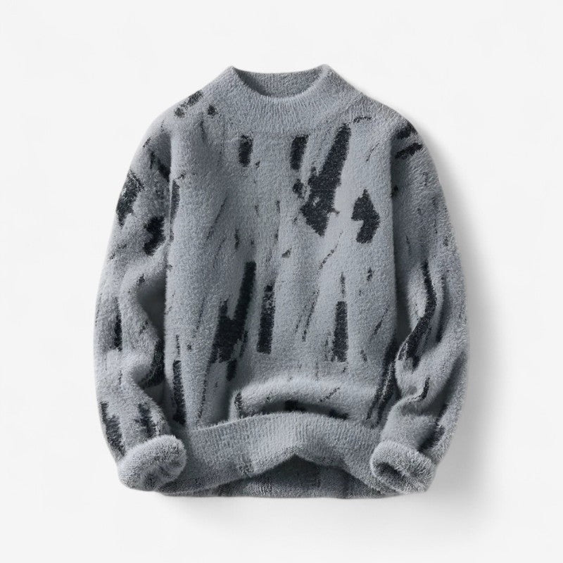 William – Langermet Genser med Rund Hals og Ribbestrikkede Ermer