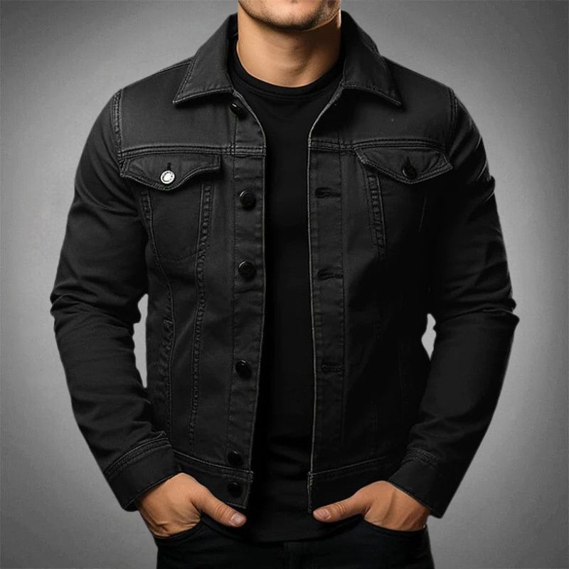 Jaxon - Denimjakke med moderne passform