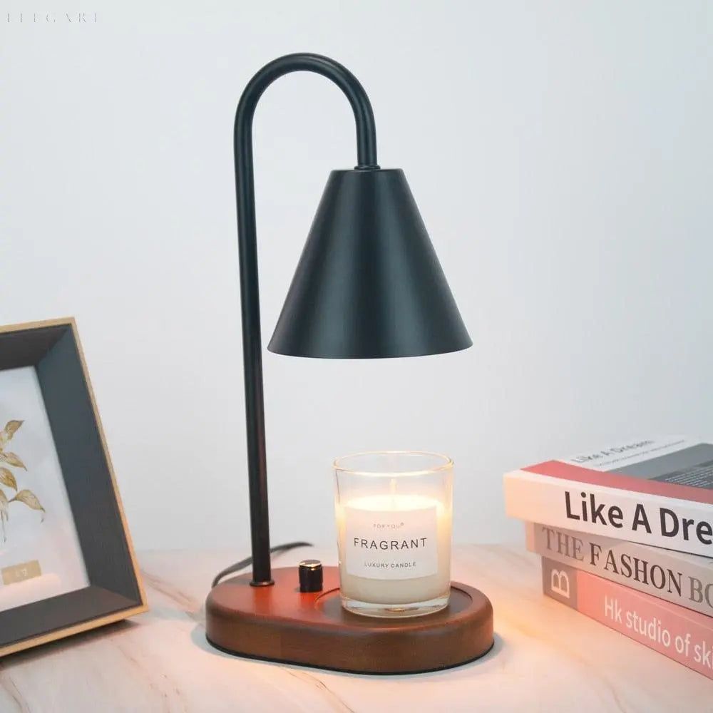 AromaGlow - Elektrisk stearinlyslampe med justerbar rotasjonsdimmer