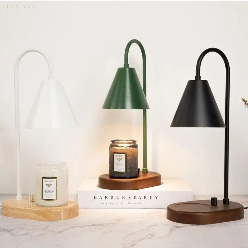 AromaGlow - Elektrisk stearinlyslampe med justerbar rotasjonsdimmer