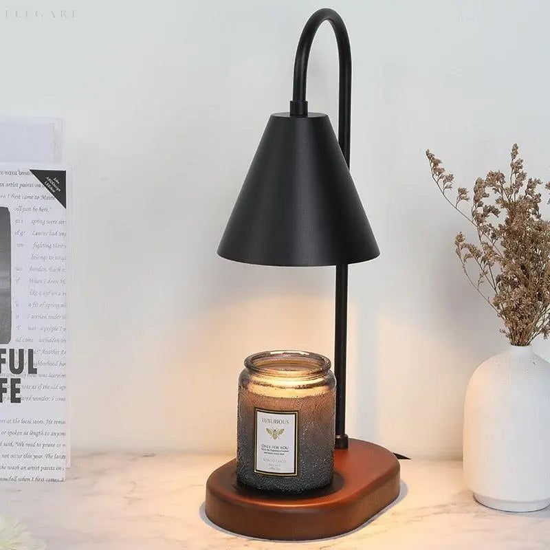 AromaGlow - Elektrisk stearinlyslampe med justerbar rotasjonsdimmer