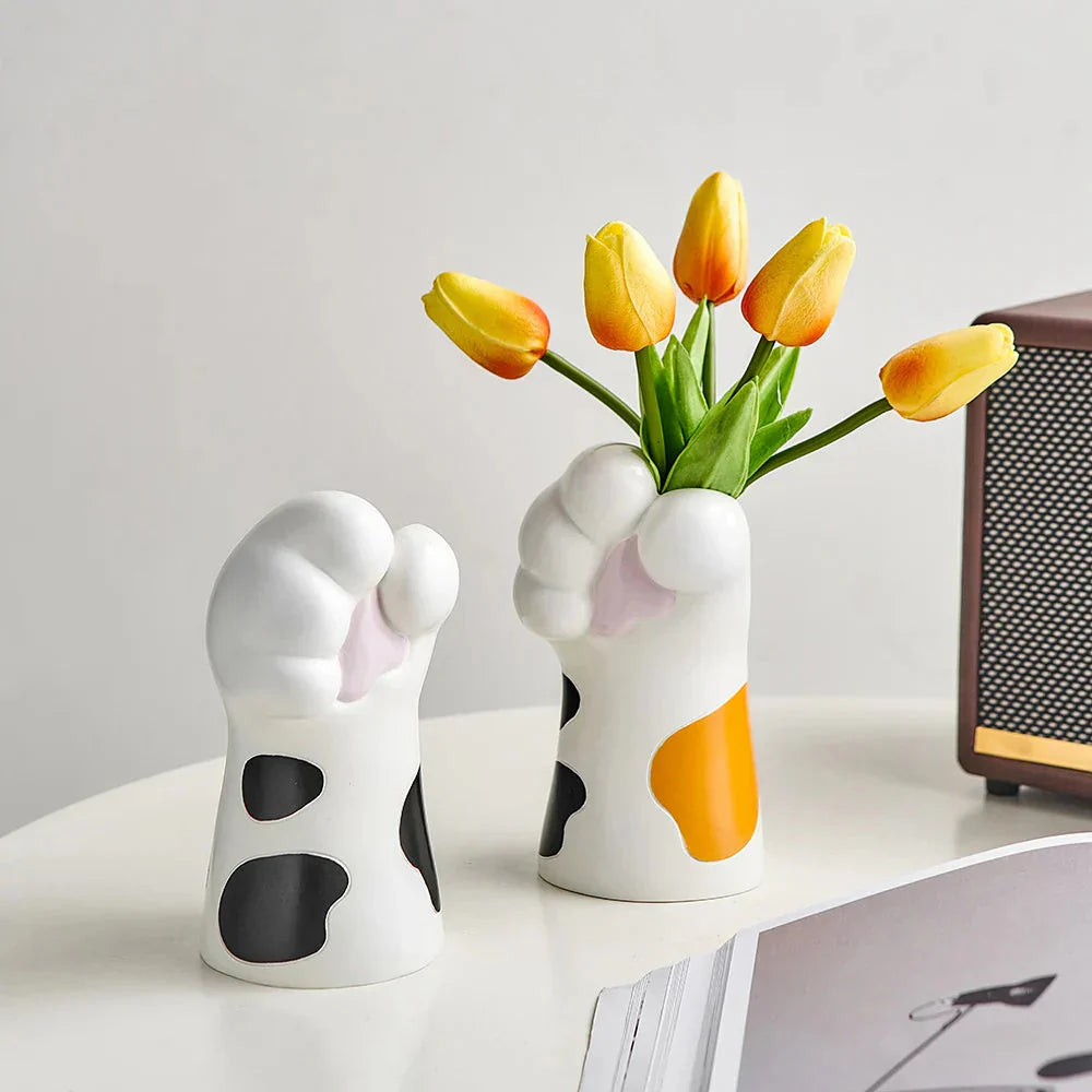 PawPrints - Moderne kattepotevase for finurlig hjemmeinnredning