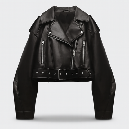 Nynke – Langermet jakke med justerbart belte og glidelås