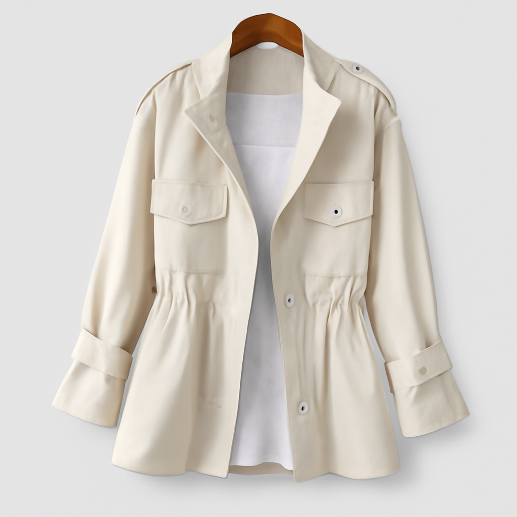 Nynke – Langermet trenchcoat med lommer