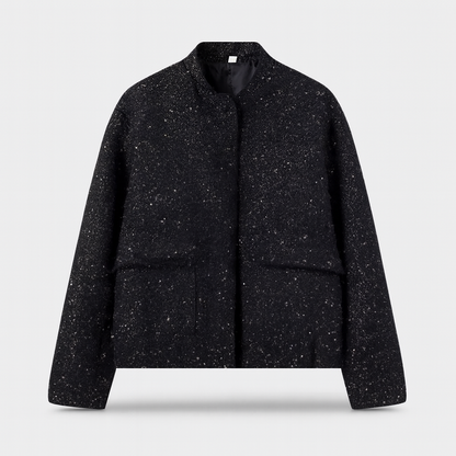 Emma – Langermet Jakke med Rund Hals og Lommer