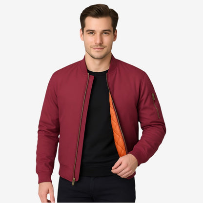 Daniel - Bomberjakke med lange ermer glidelås og flere lommer