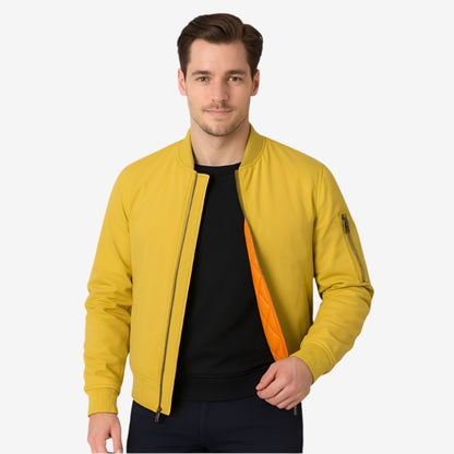 Daniel - Bomberjakke med lange ermer glidelås og flere lommer