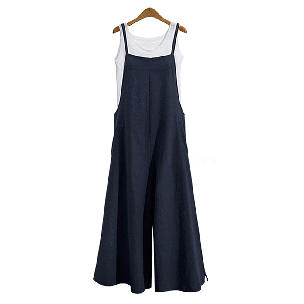 Fiona - Uformell jumpsuit med brede ben og elegant garndesign for en elegant bylook