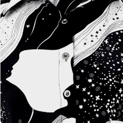 Claire – Elegant bluse med unikt trykk og lange ermer