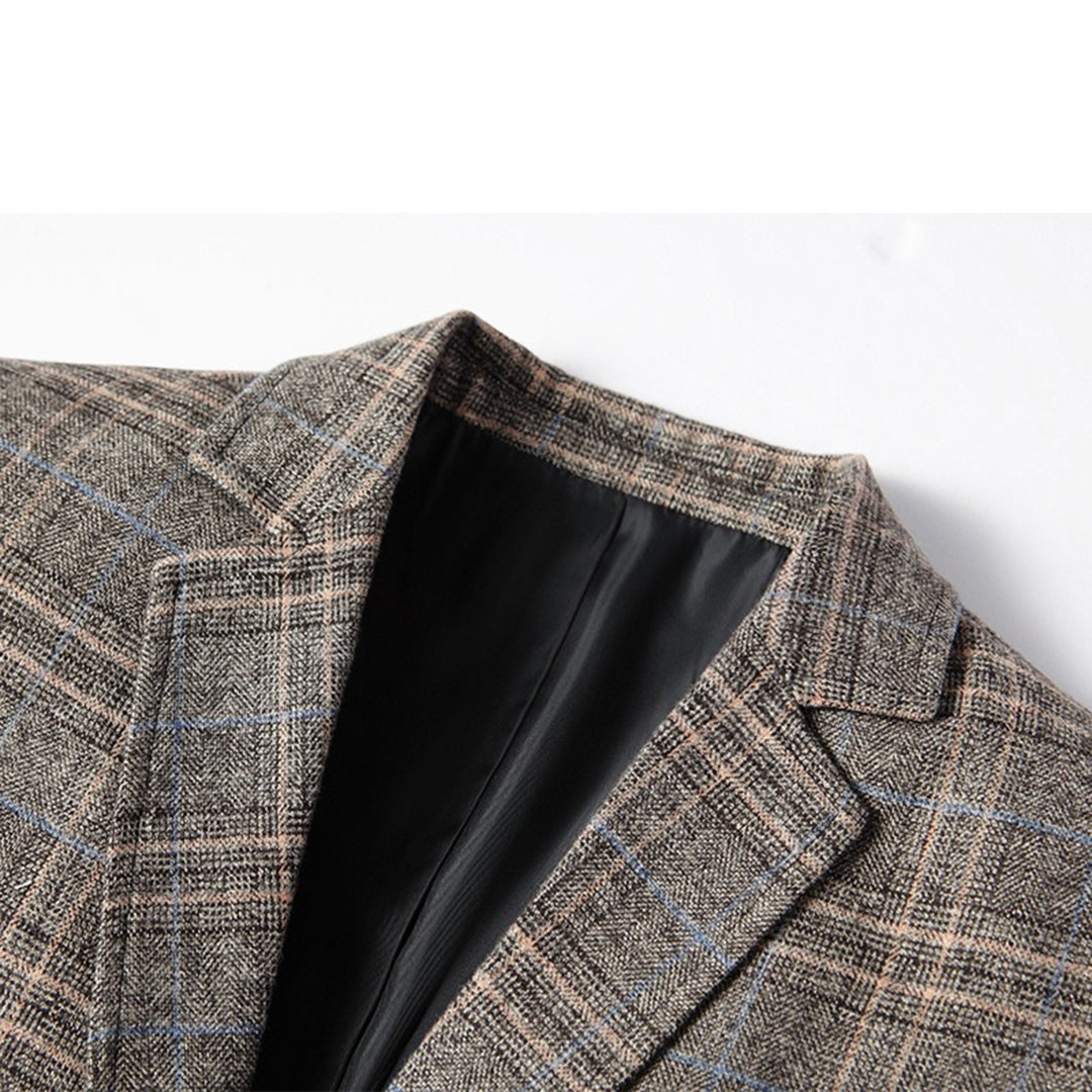 Alexander - Klassisk rutete blazer med dobbel knappelukking og hakkslag