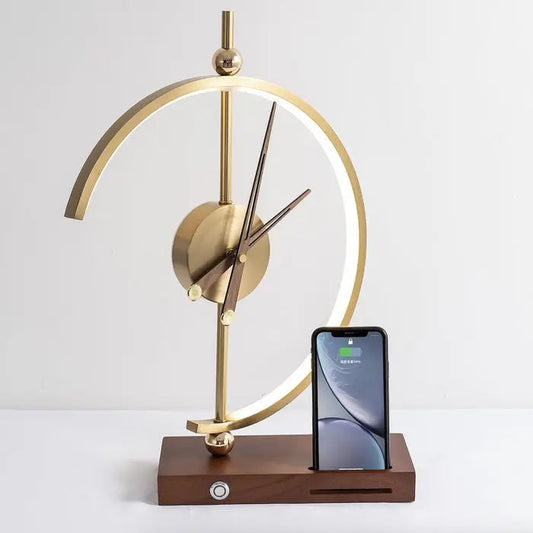 LumiTime - Smart bordlampe med klokke, dimbart lys og trådløs lading