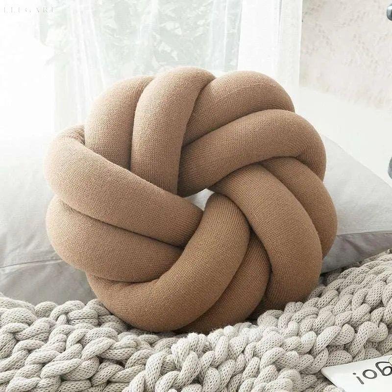 CozyCush - Håndknyttet rund pute