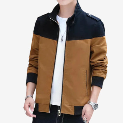 Brandon – Langermet Bomberjakke med Glidelås og Ribbekanter