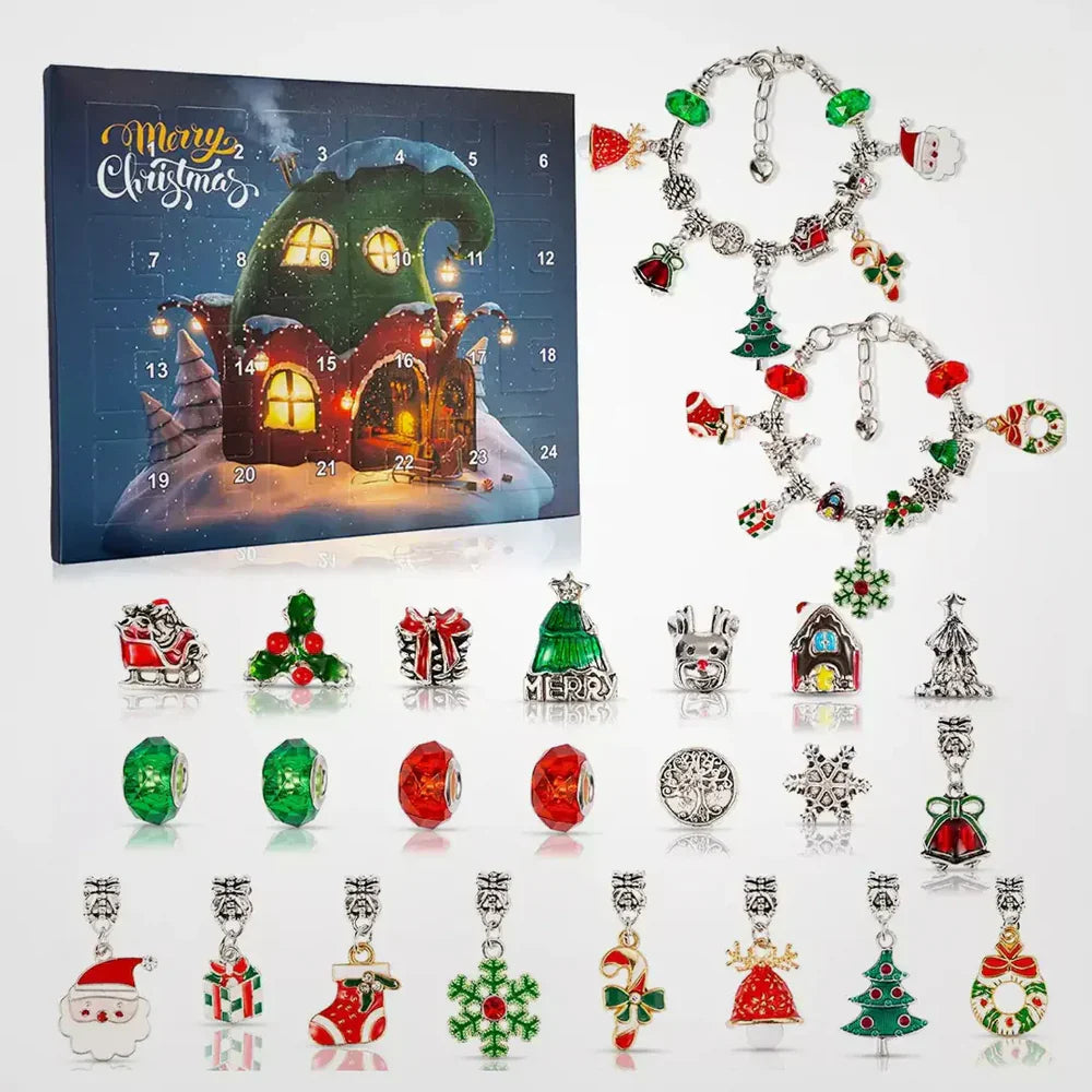 FestiveSpirit - Julekalenderarmbånd med 24 charms