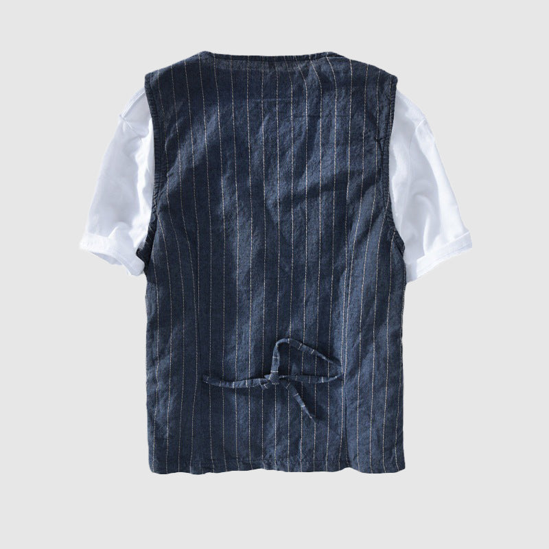 George - Knappeløs vest med ermeløs design og sidelommer