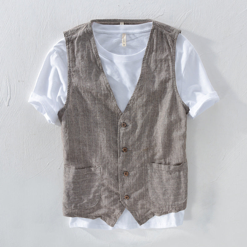 George - Knappeløs vest med ermeløs design og sidelommer