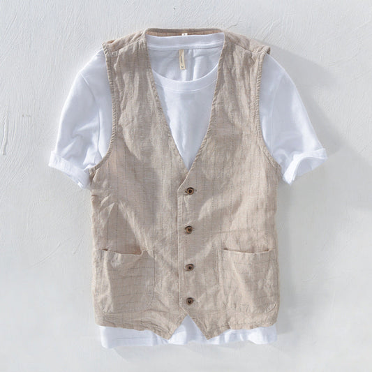 George - Knappeløs vest med ermeløs design og sidelommer